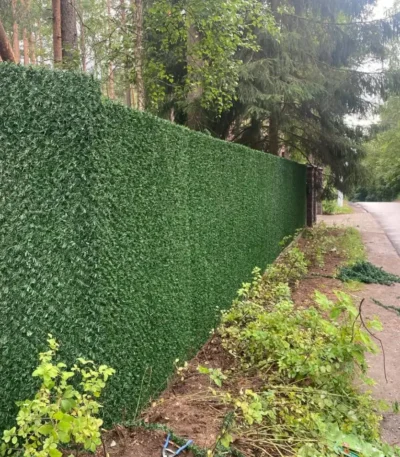 Декоративний зелений паркан сітка висота 1,1 м — рулонний зелений забор для огорожі