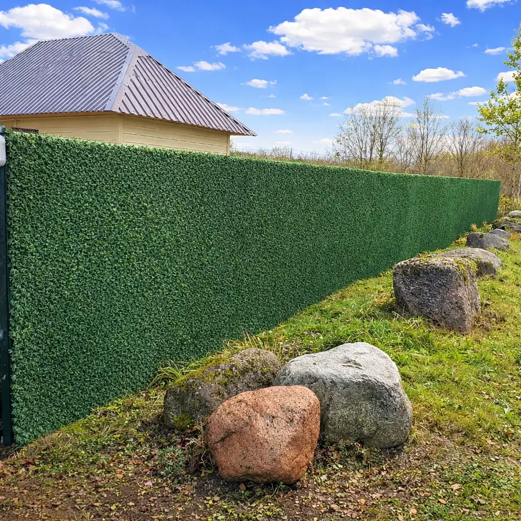 Декоративний зелений паркан сітка висота 70 см — зелений забор для огорожі