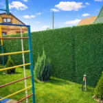 Декоративний зелений паркан сітка висота 80 см — зелена огорожа на паркан