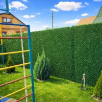 Декоративний зелений паркан сітка висота 80 см — зелена огорожа на паркан