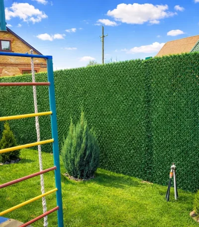 Декоративний зелений паркан сітка висота 80 см — зелена огорожа на паркан