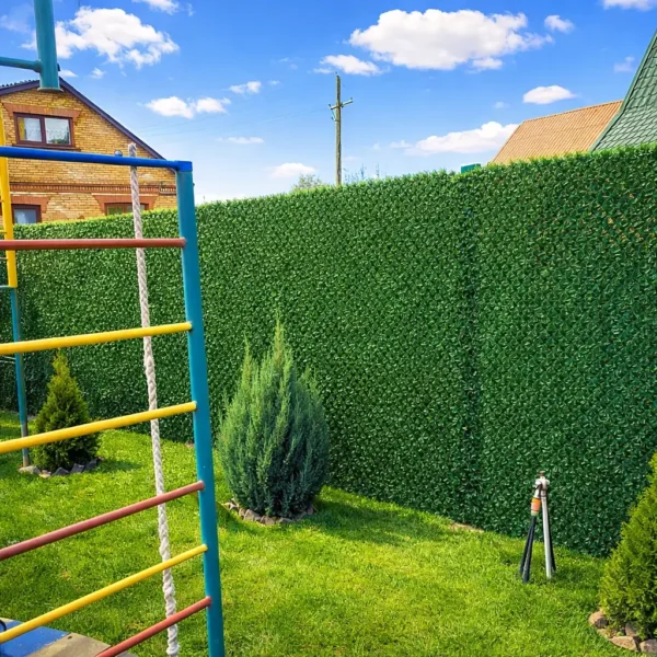 Декоративний зелений паркан сітка висота 80 см — зелена огорожа на паркан